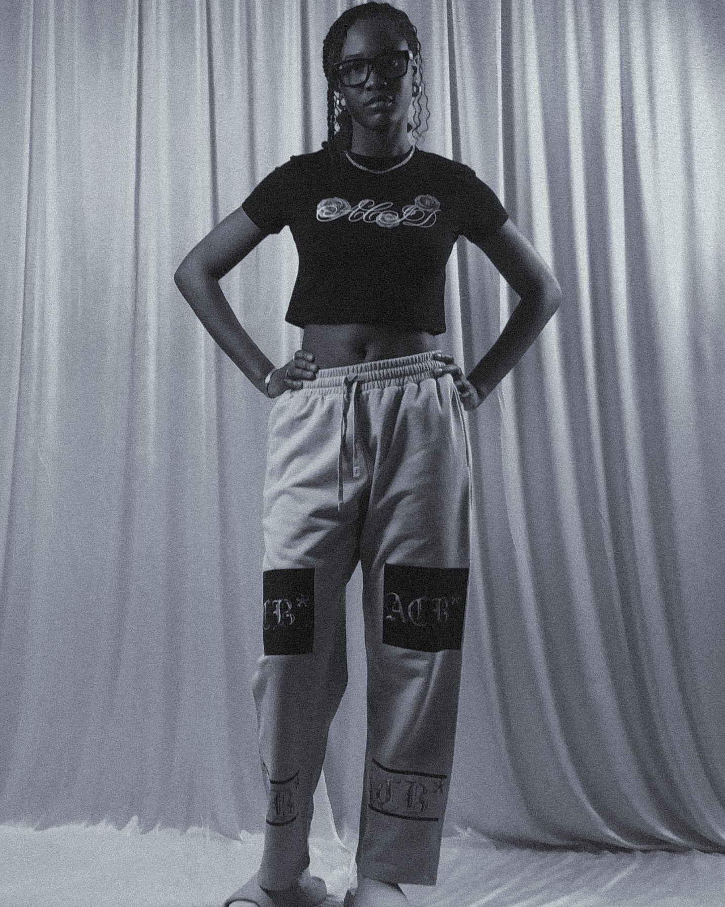 ACB* ACID Rose Pure Cotton Fitted Crop Top